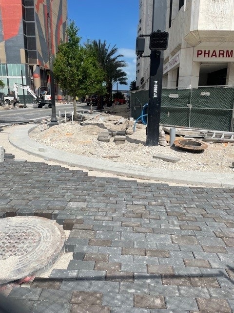 Downtown Flagler Street Pavers Installation 